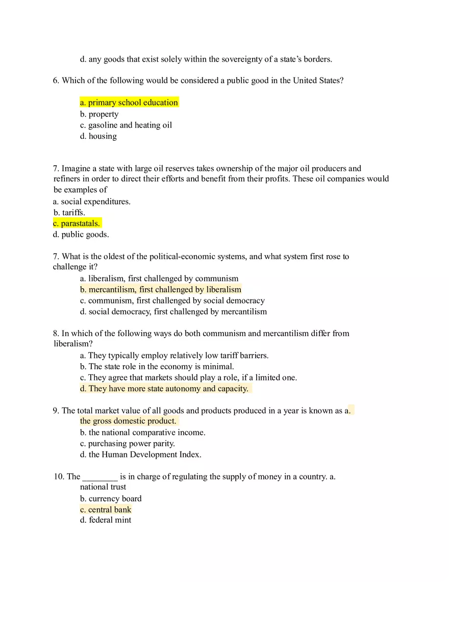 Modern World Governments Study Guide Part 1 - Page 2