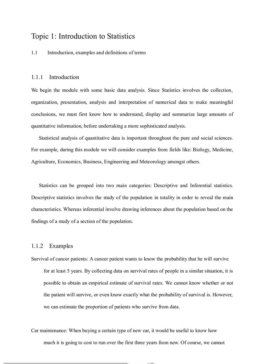 Fundamentals of Statistical Data Analysis and Its Applications Part 1 - Page 1