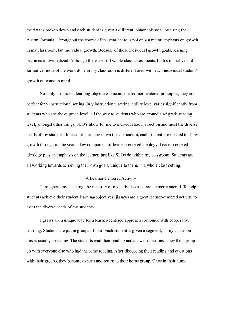 Learner Centered Ideology - Page 2