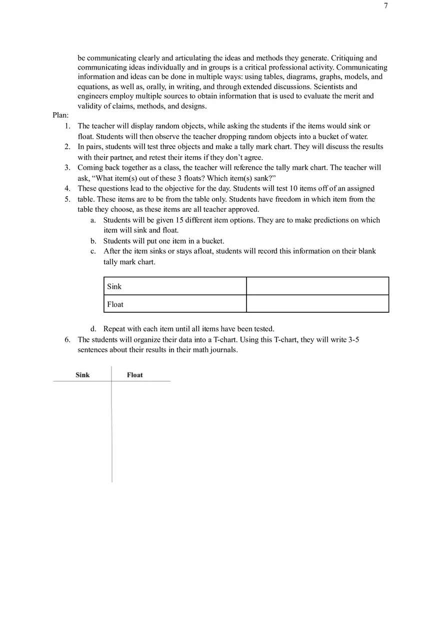 Sink or Float Lesson Plan - Page 7