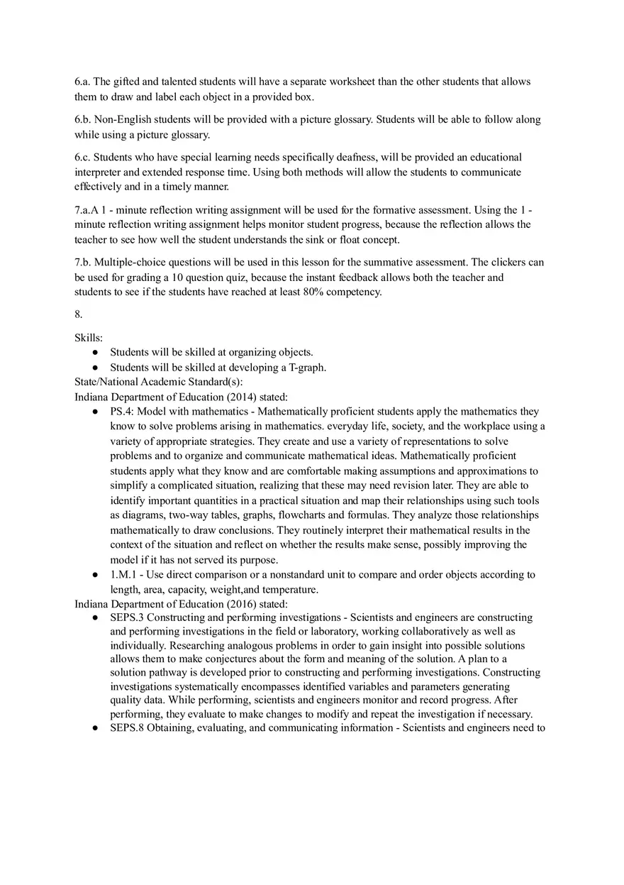 Sink or Float Lesson Plan - Page 6