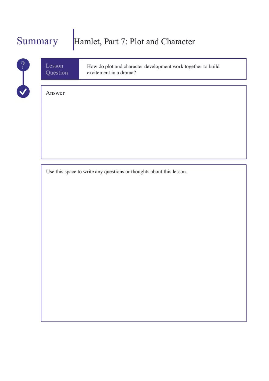 Hamlet - Plot and Character - Page 7