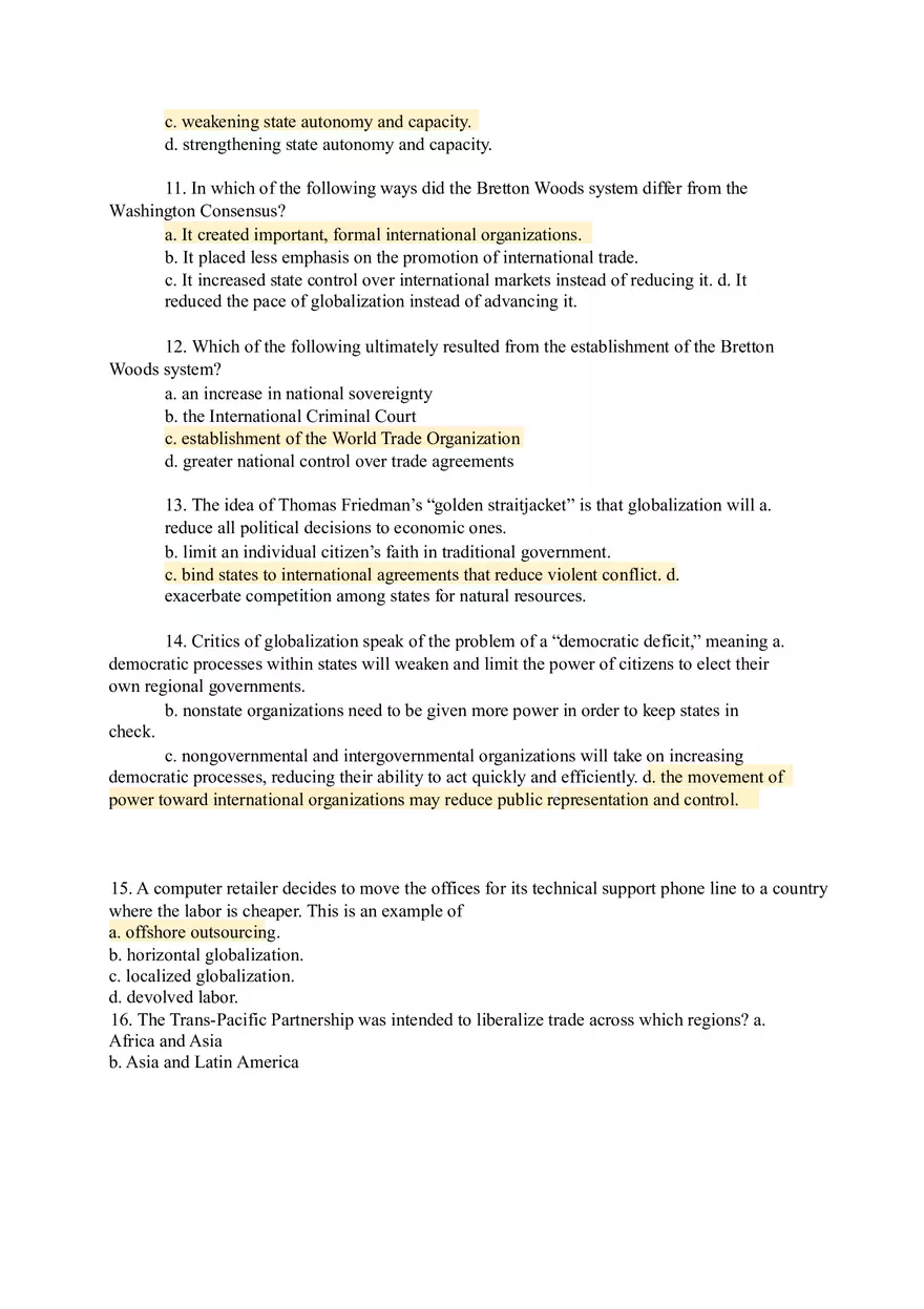 Modern World Governments Study Guide Part 2 - Page 7
