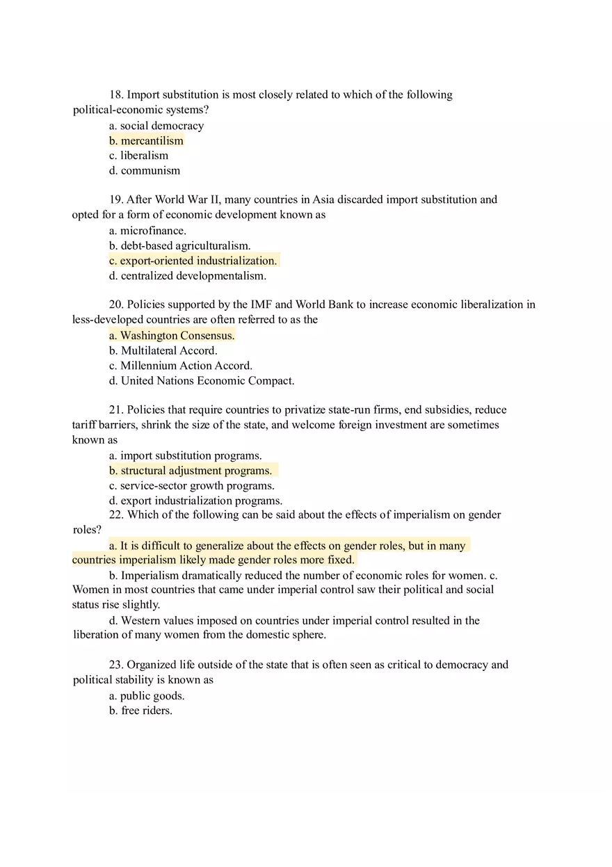 Modern World Governments Study Guide Part 2 - Page 1