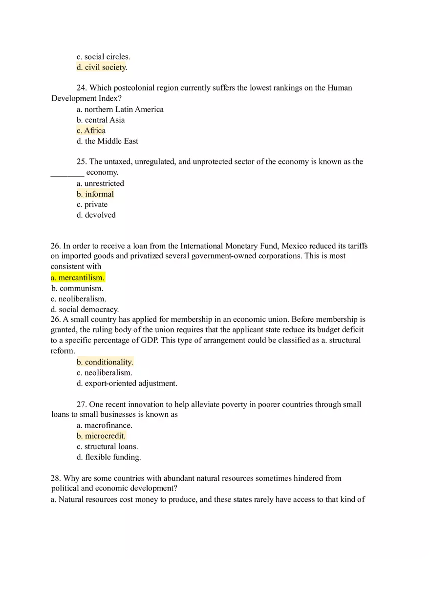 Modern World Governments Study Guide Part 2 - Page 2