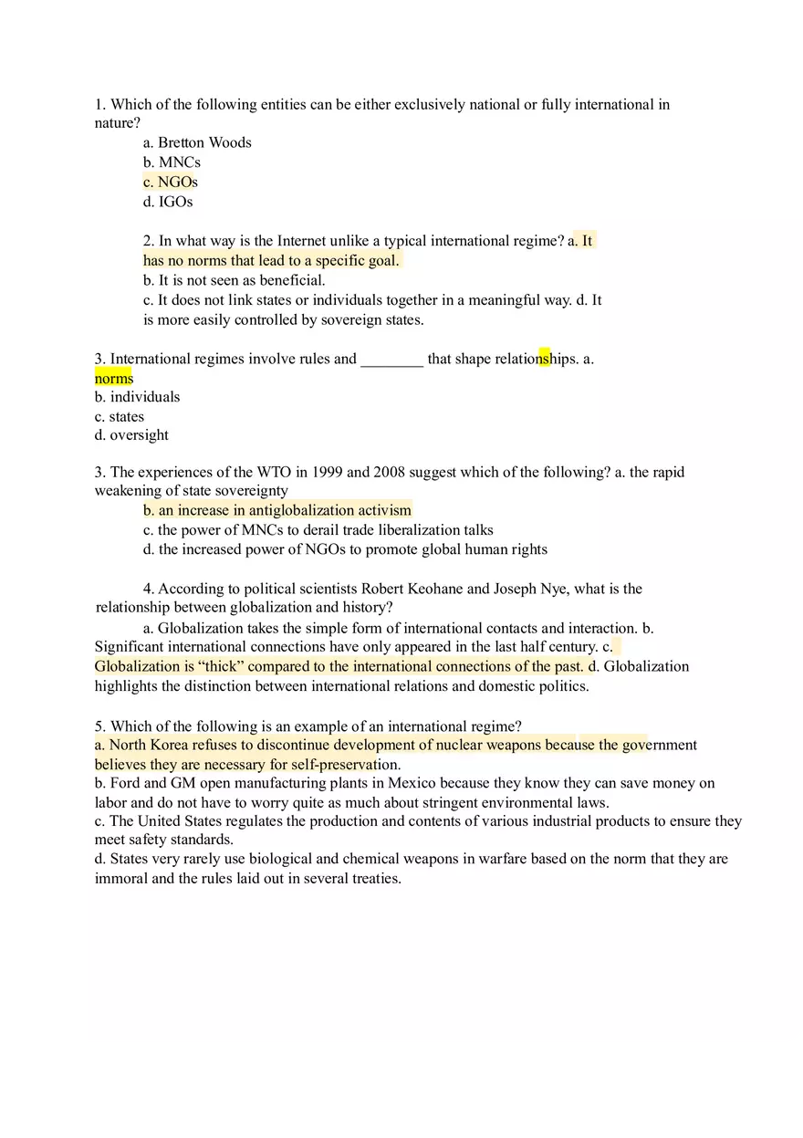 Modern World Governments Study Guide Part 2 - Page 5