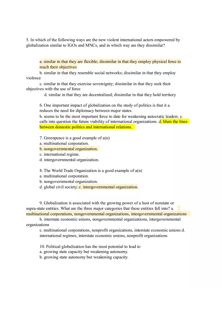 Modern World Governments Study Guide Part 2 - Page 6