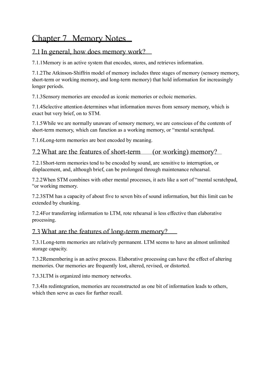Memory and Psychology (How It Works) - Page 1
