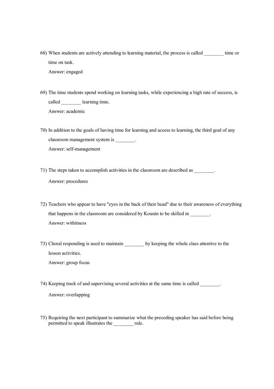 Woolfolk et al., Educational Psychology (Creating Learning Environments) Part 2 - Page 7
