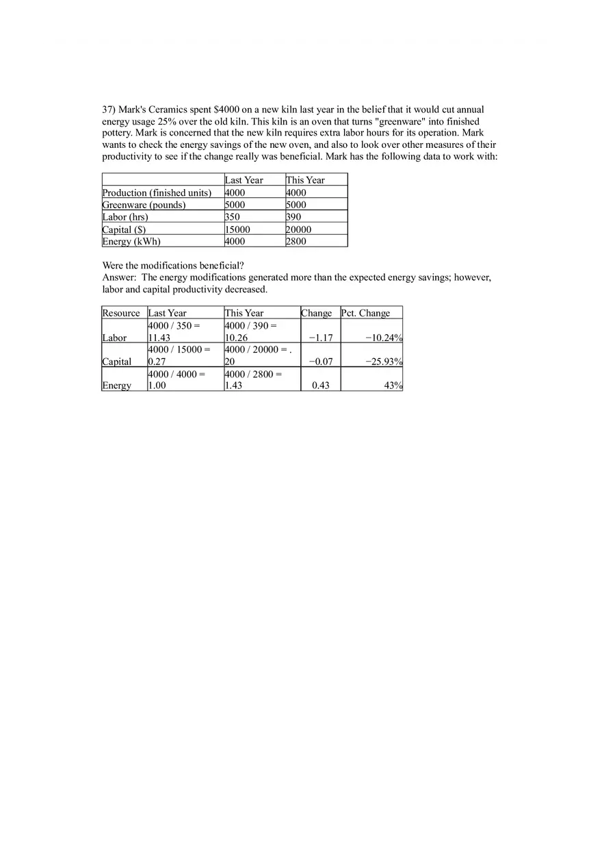 Operations Management (Operations and Productivity) Answers Part 4 - Page 2