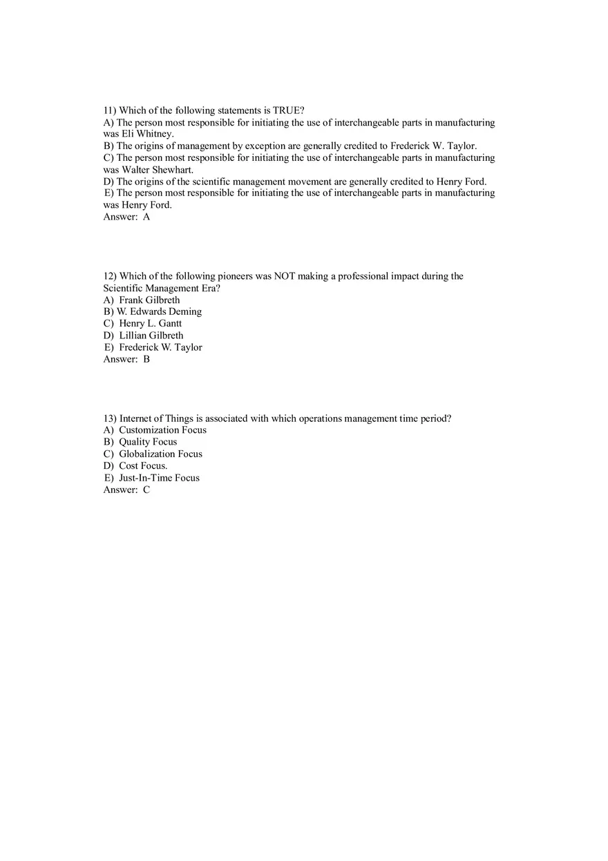 Operations Management (Operations and Productivity) Answers Part 2 - Page 5
