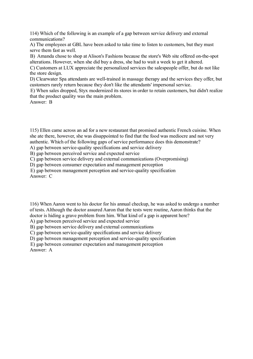Designing and Managing Services 83-119 Answer Key - Page 9