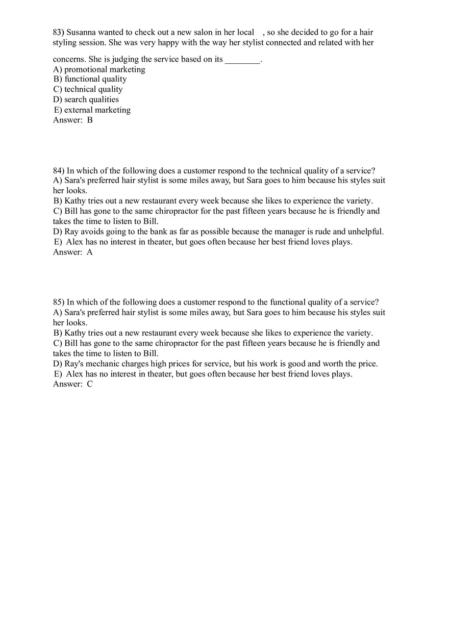 Designing and Managing Services 83-119 Answer Key - Page 1