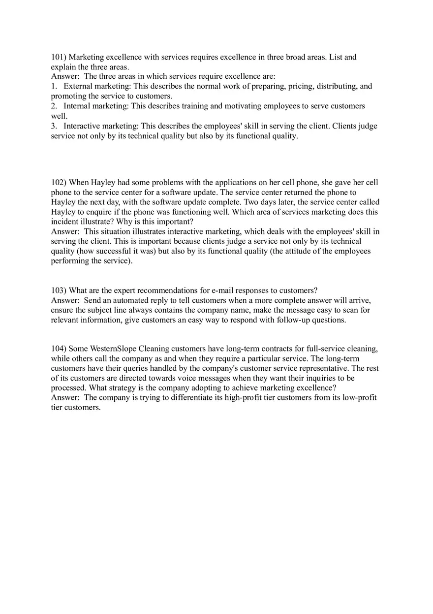 Designing and Managing Services 83-119 Answer Key - Page 5