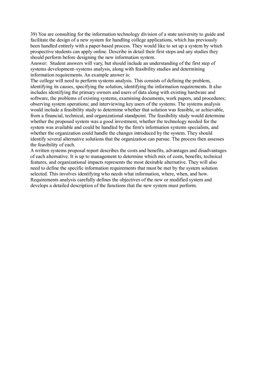 Management Information Systems - Managing the Digital Firm Answers Part 2 - Page 1