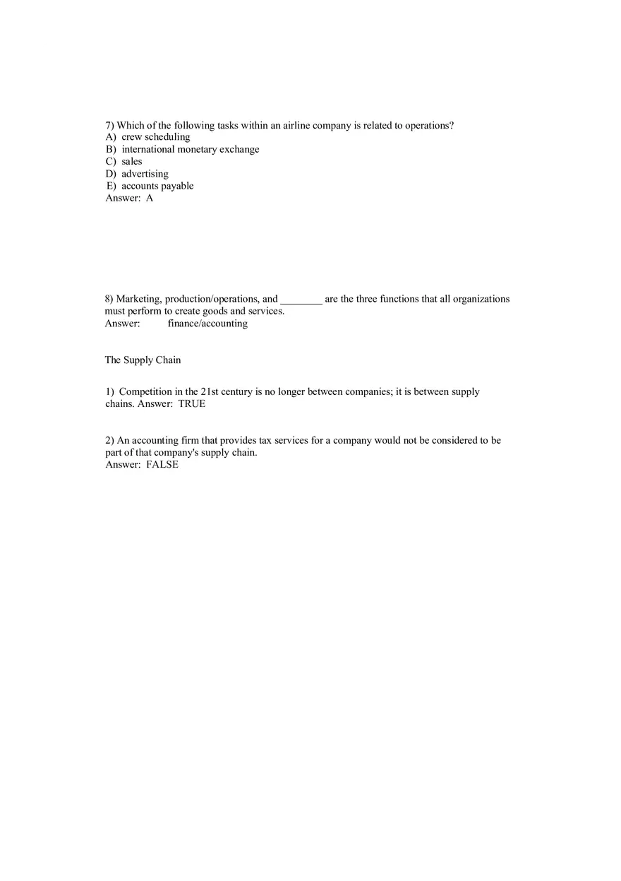 Operations Management (Operations and Productivity) Answers Part 1 - Page 5