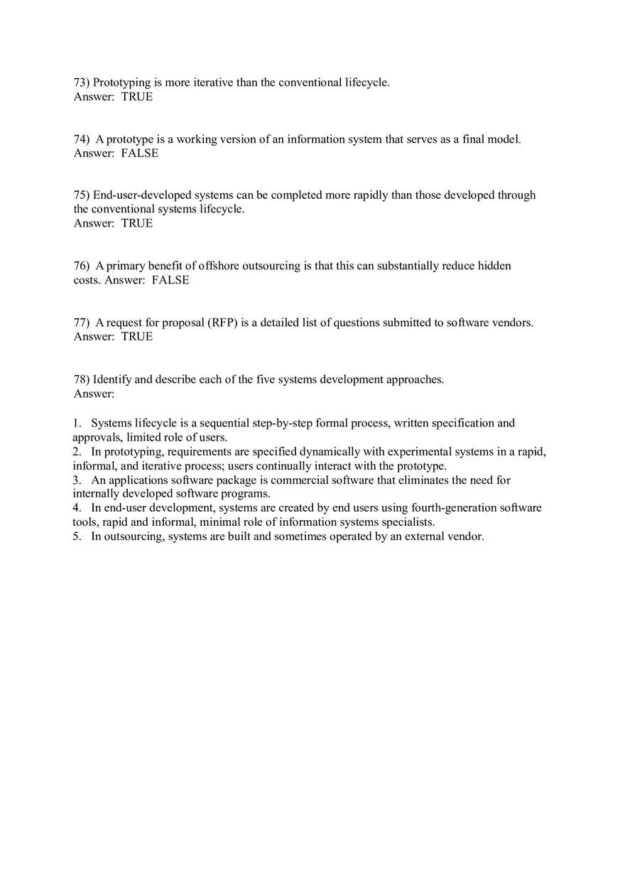 Management Information Systems - Managing the Digital Firm Answers Part 3 - Page 1