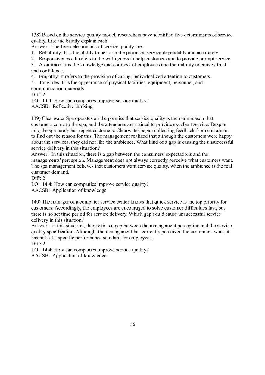 Designing and Managing Services 120-158 Answer Key - Page 7