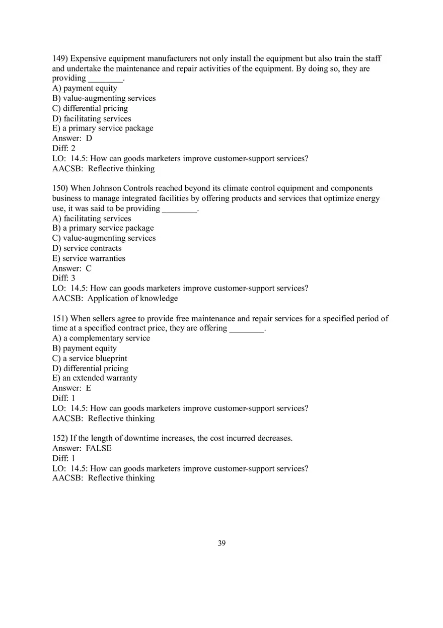 Designing and Managing Services 120-158 Answer Key - Page 10