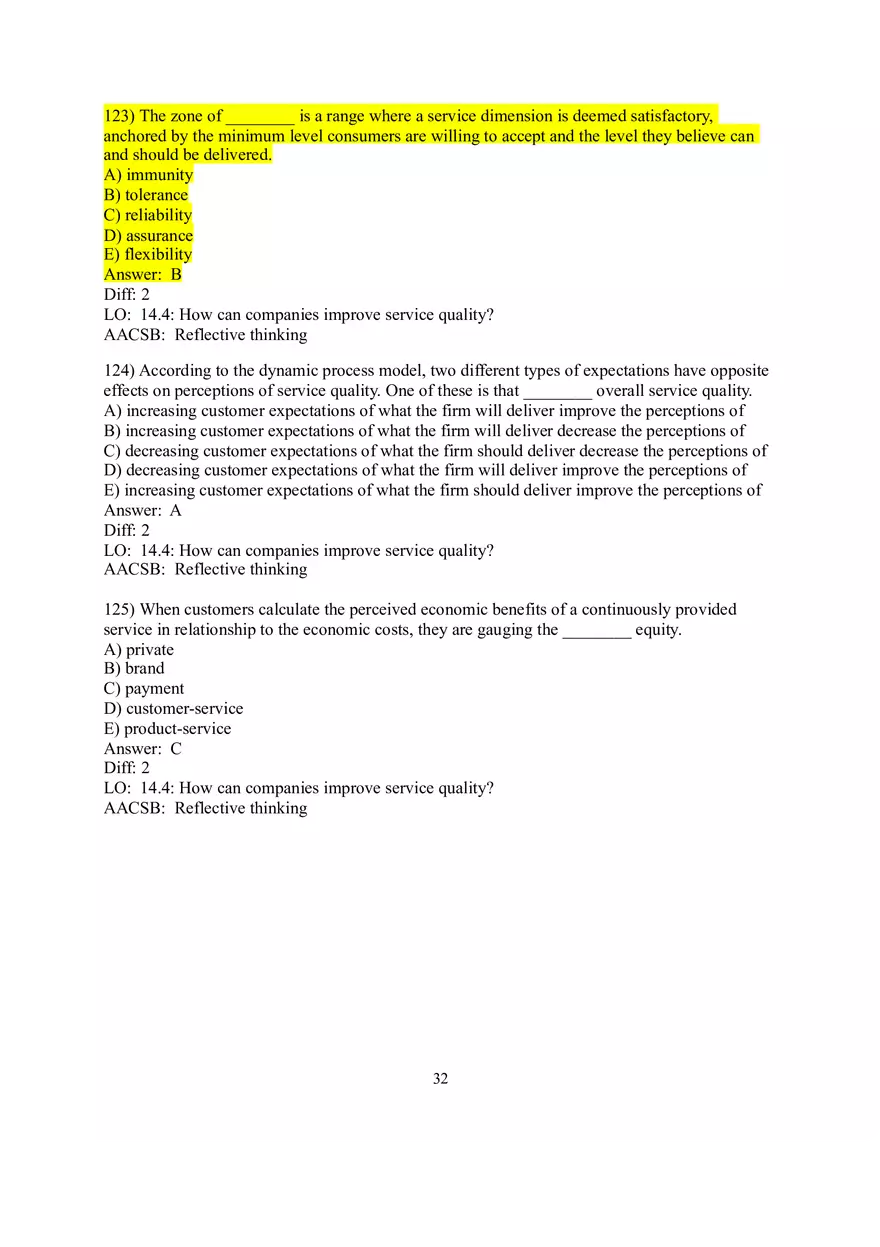 Designing and Managing Services 120-158 Answer Key - Page 2