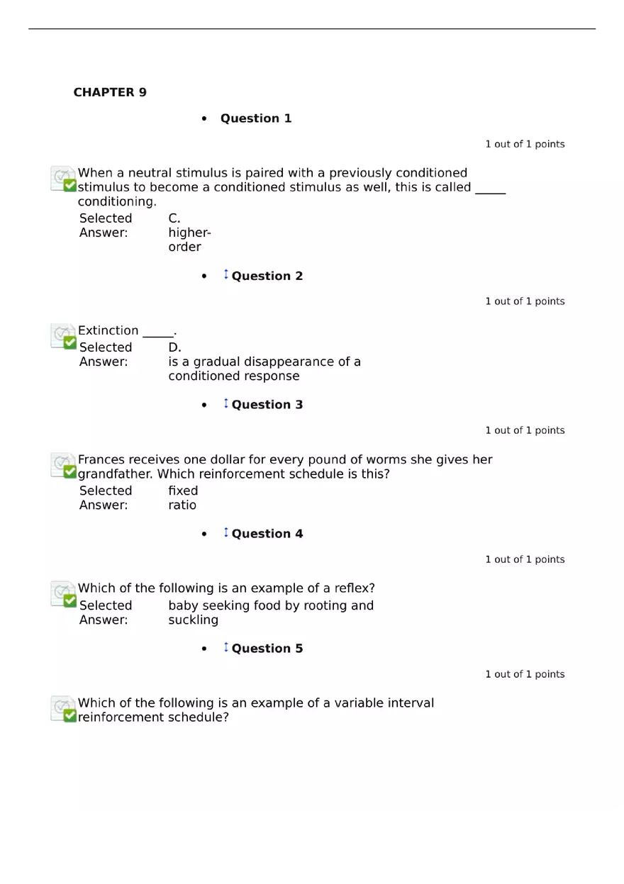 General Psychology Chapter 9 Answer Key - Page 1