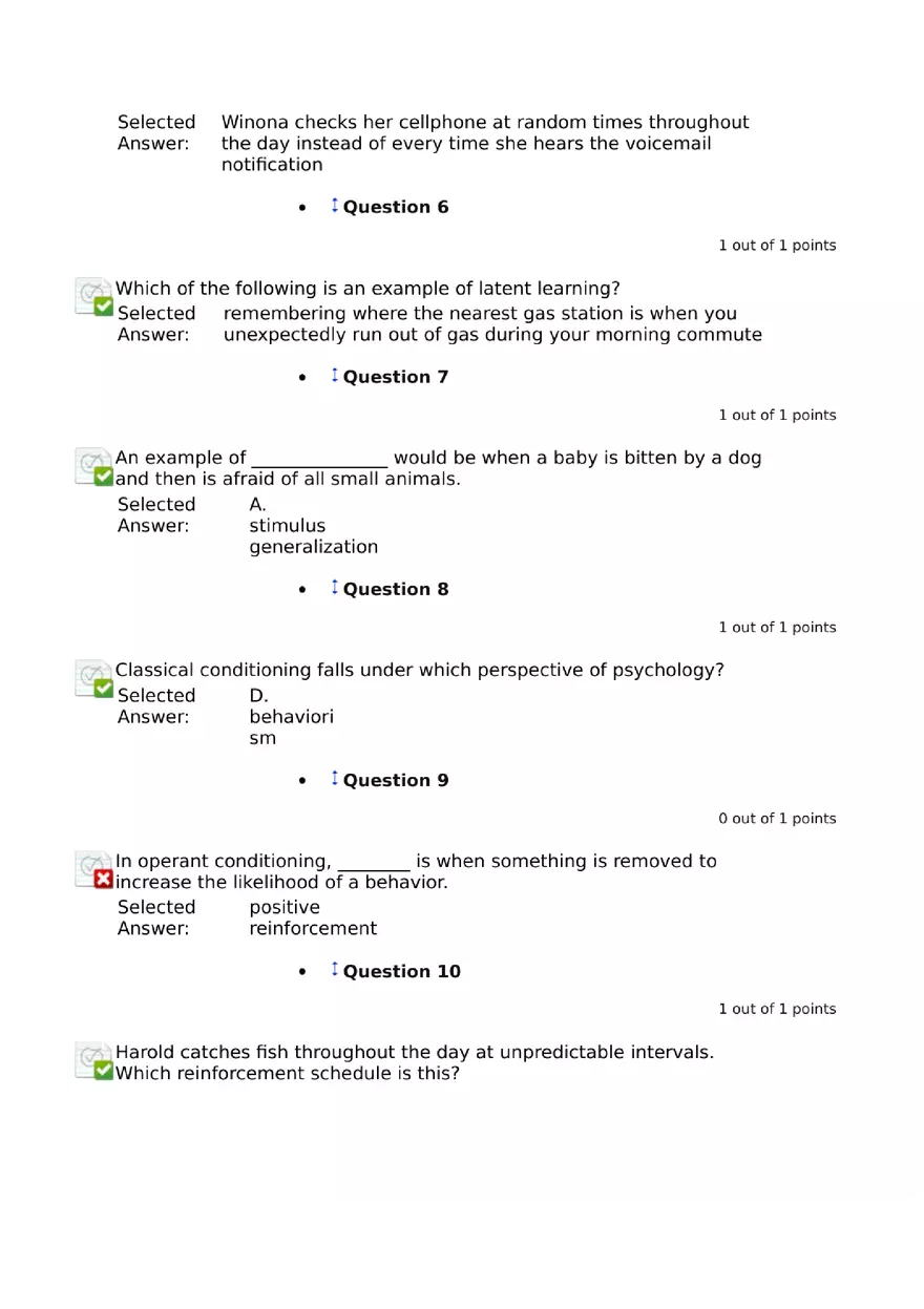 General Psychology Chapter 9 Answer Key - Page 2