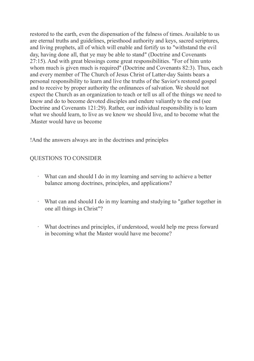 Doctrines, Principles, And Applications A Framework For Gospel Learning David A.Bednar - Page 9