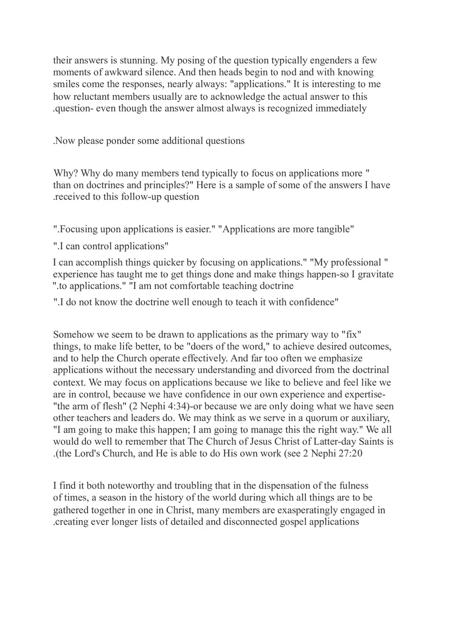 Doctrines, Principles, And Applications A Framework For Gospel Learning David A.Bednar - Page 5