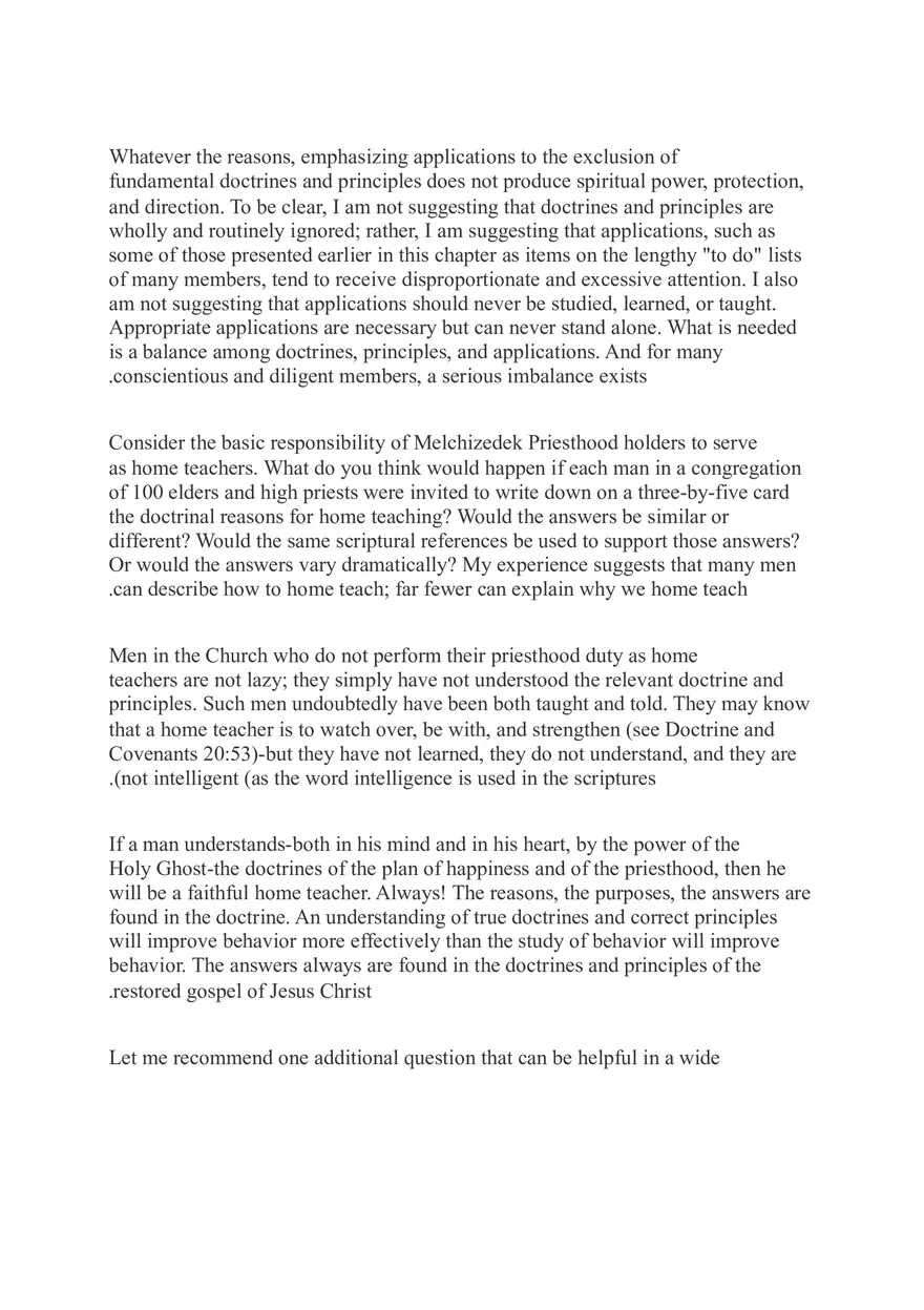 Doctrines, Principles, And Applications A Framework For Gospel Learning David A.Bednar - Page 6