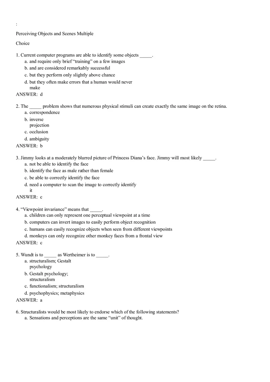 Introduction to Perceiving Objects and Scenes - Page 1