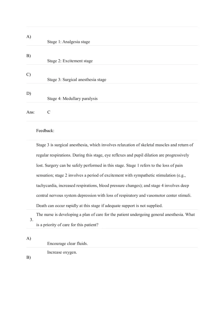 General and Local Anesthetic Agents Quiz Part 1 - Page 2
