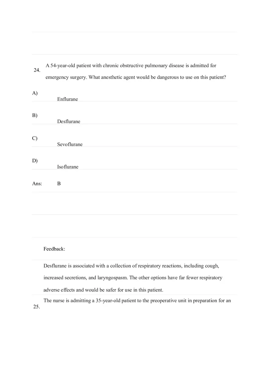 General and Local Anesthetic Agents Quiz Part 3 - Page 1