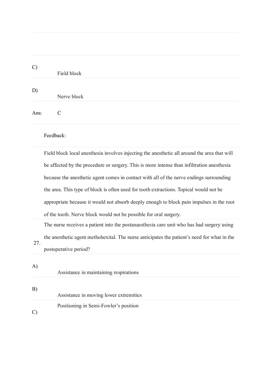 General and Local Anesthetic Agents Quiz Part 3 - Page 3