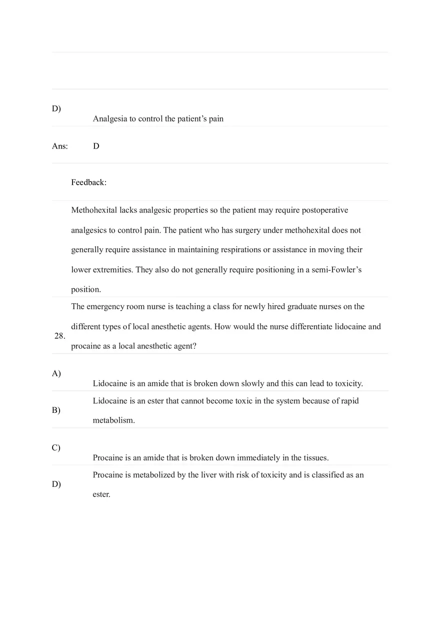 General and Local Anesthetic Agents Quiz Part 3 - Page 4