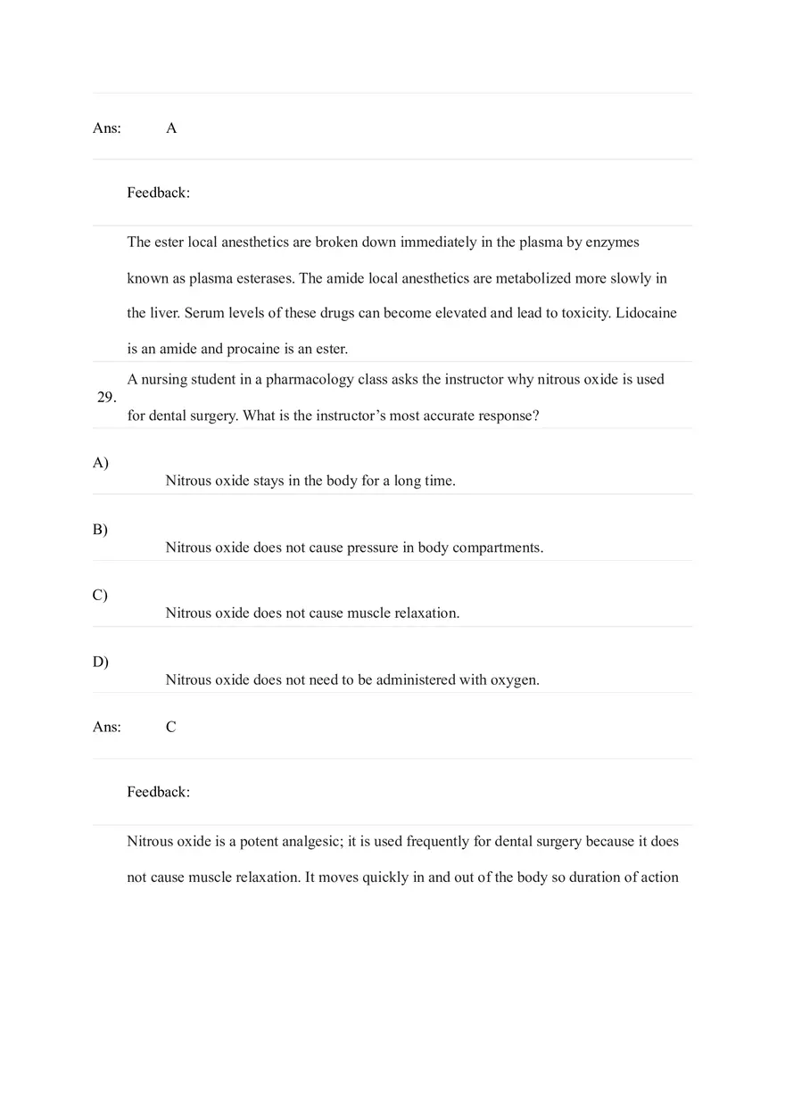 General and Local Anesthetic Agents Quiz Part 3 - Page 5