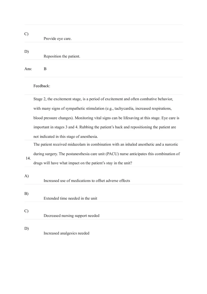 General and Local Anesthetic Agents Quiz Part 2 - Page 2