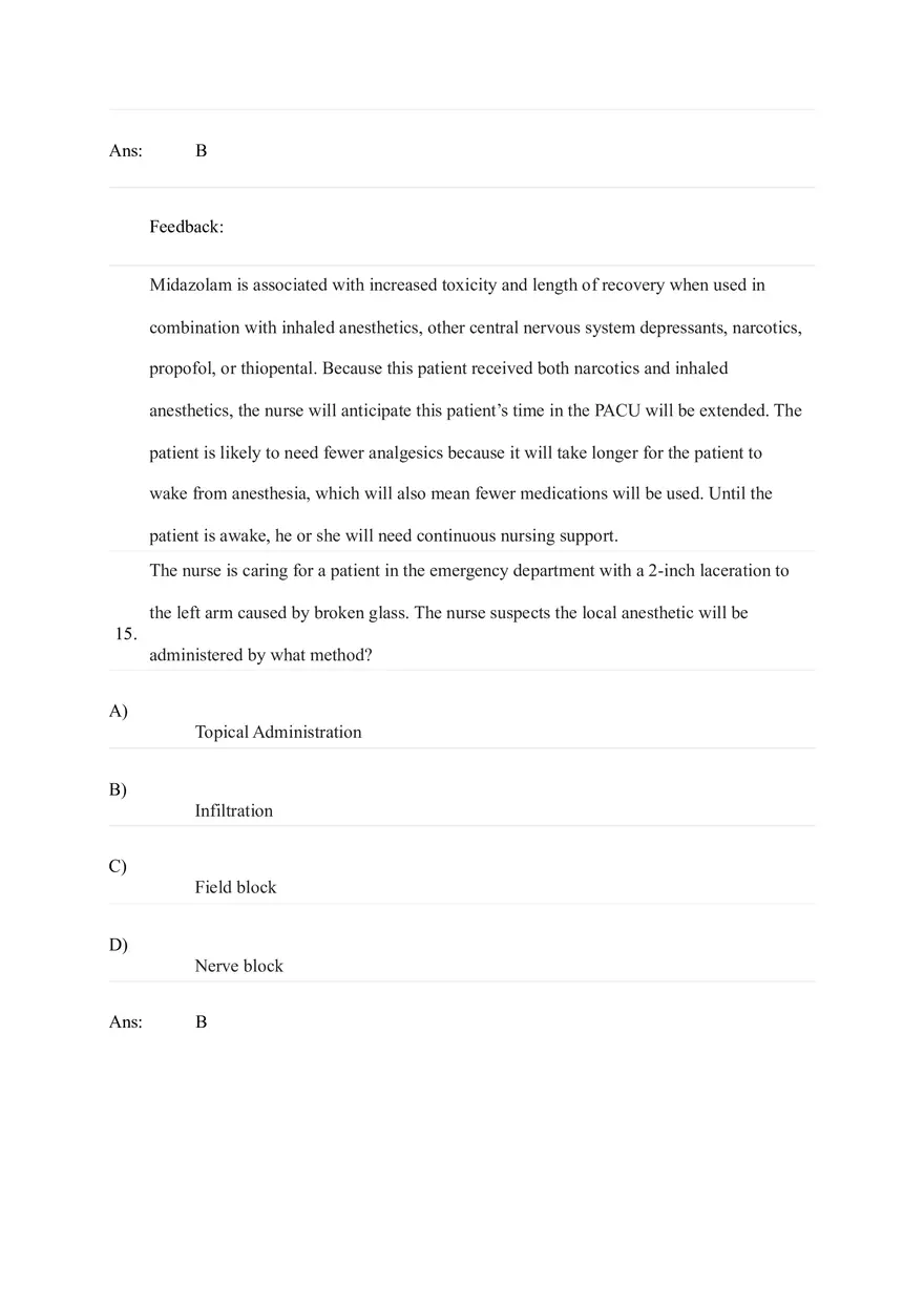 General and Local Anesthetic Agents Quiz Part 2 - Page 3