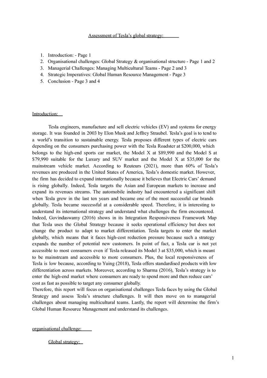 Tesla and it's International Strategy - Page 1
