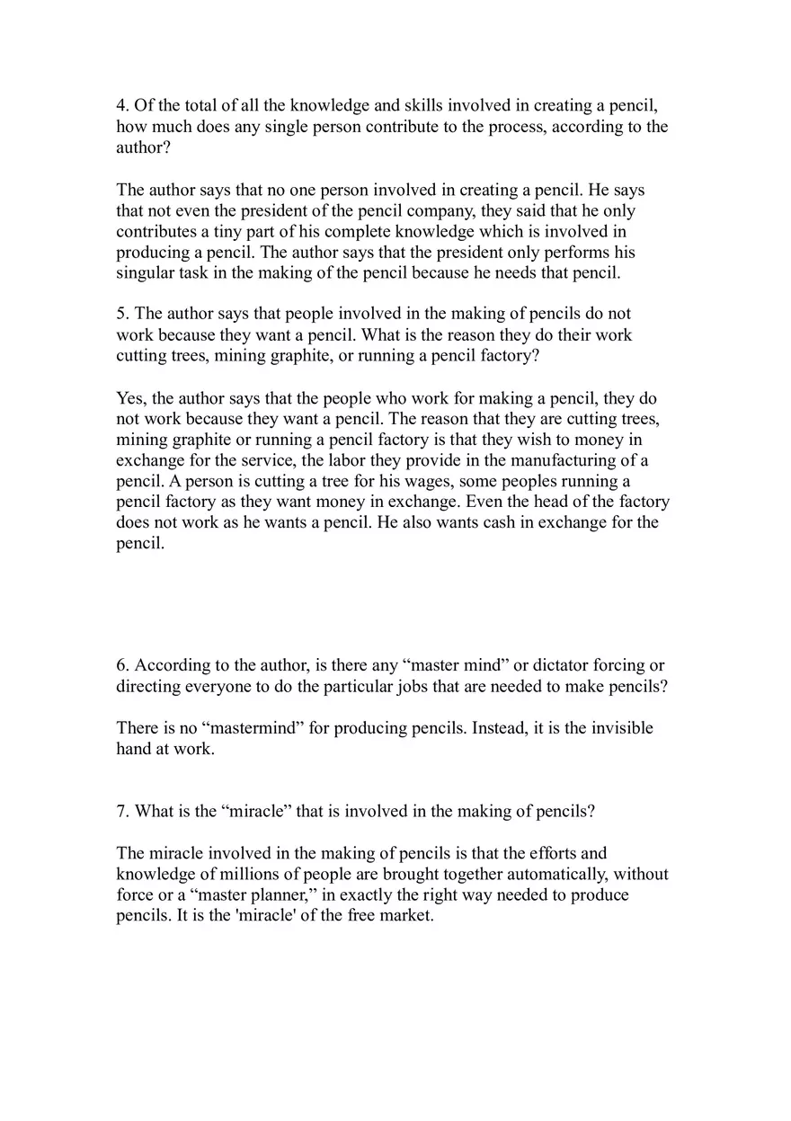 I Pencil Questions - Page 2