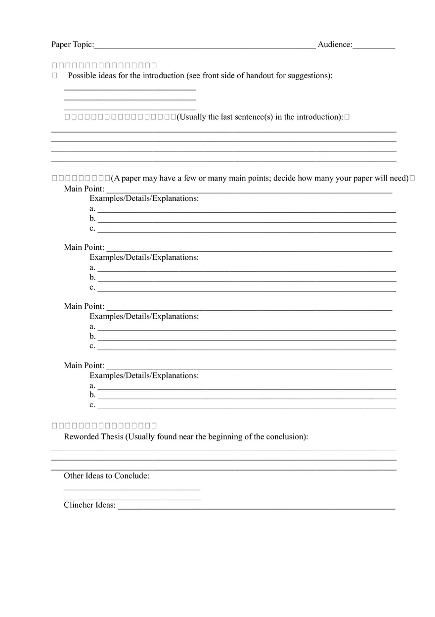 Formal Research Paper Outline - Page 2