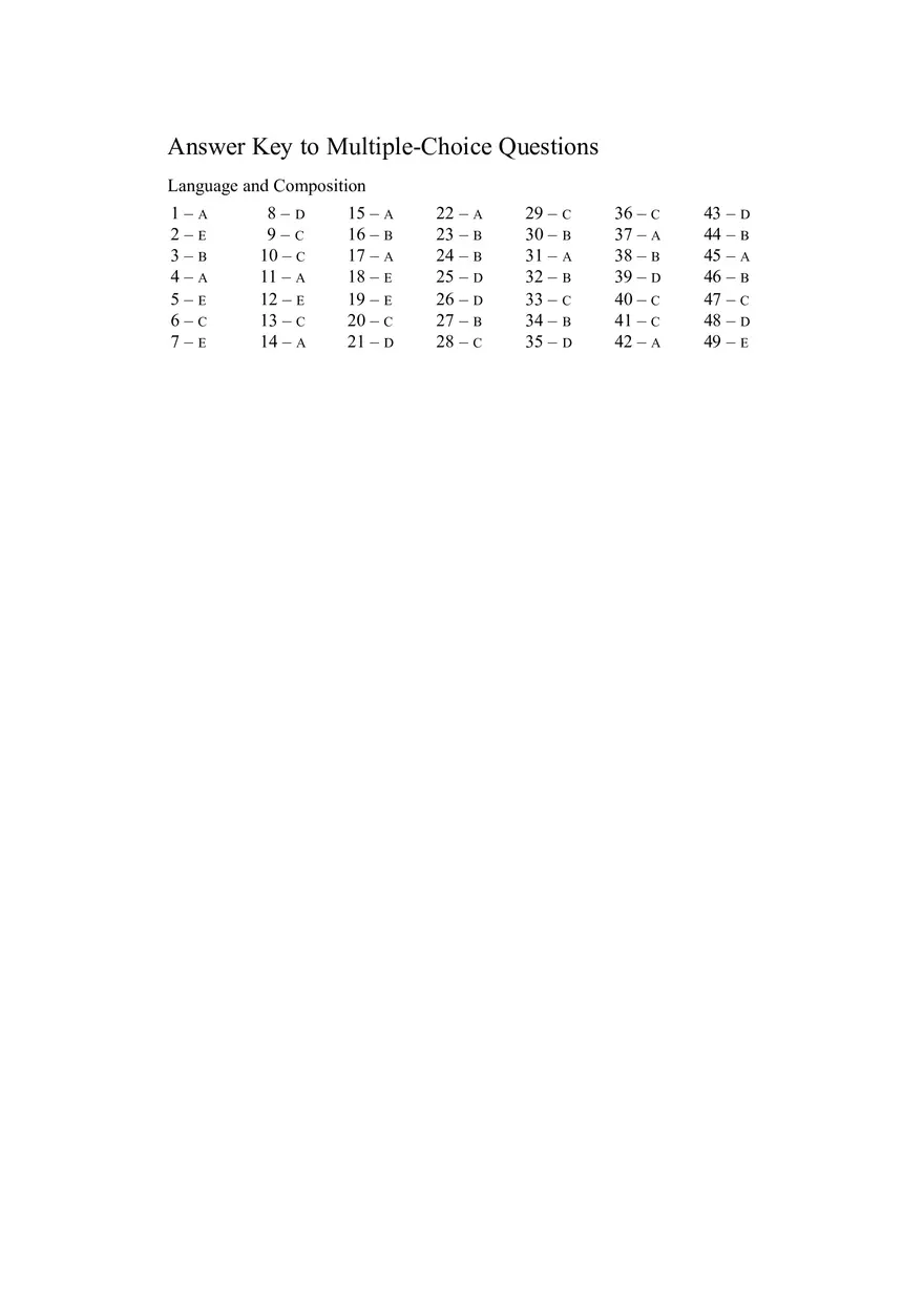 Language and Culture Multiple Choice Practice - Page 1