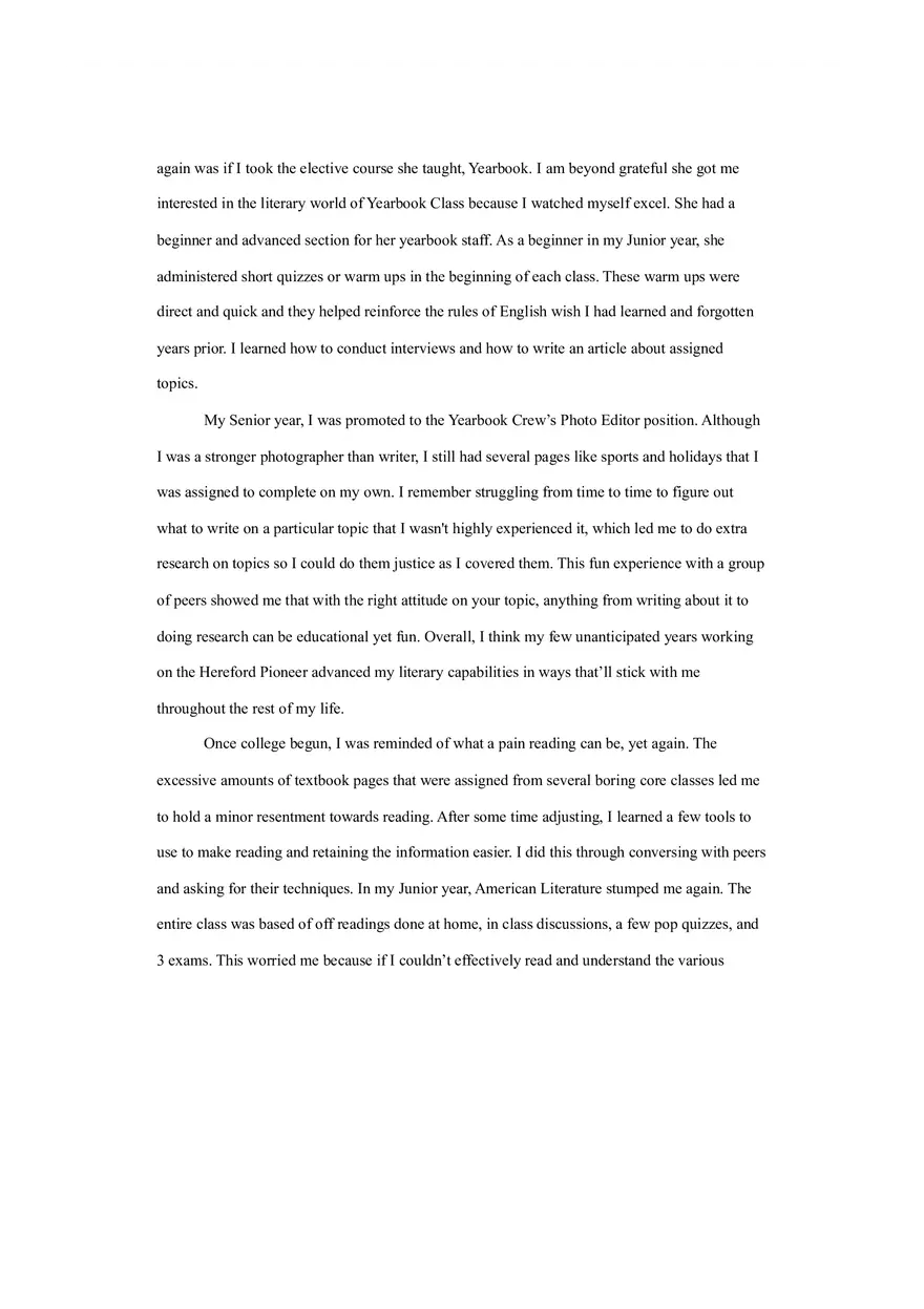 Literacy Autobiography Guide - Page 3