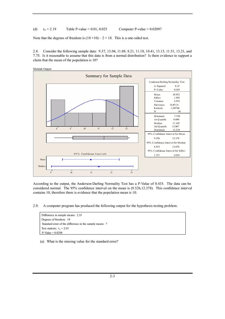 Solutions Manual for Design and Analysis of Experiments Part 1 - Page 9