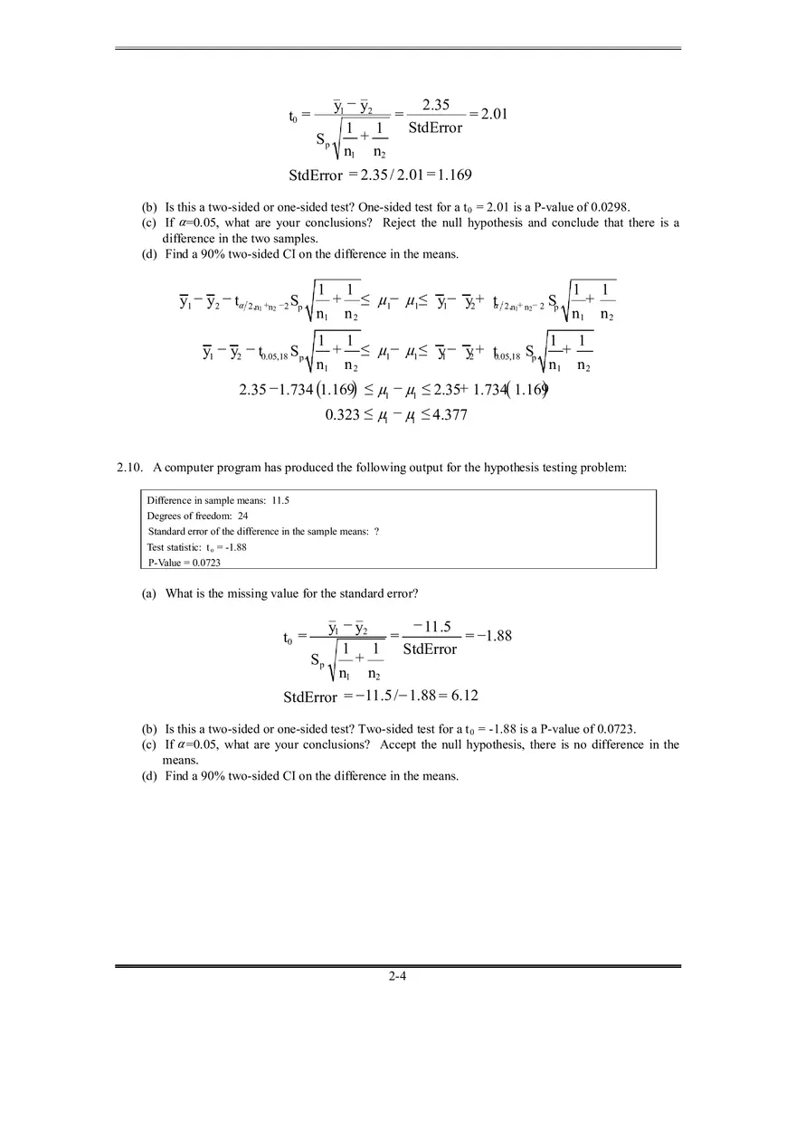 Solutions Manual for Design and Analysis of Experiments Part 1 - Page 10