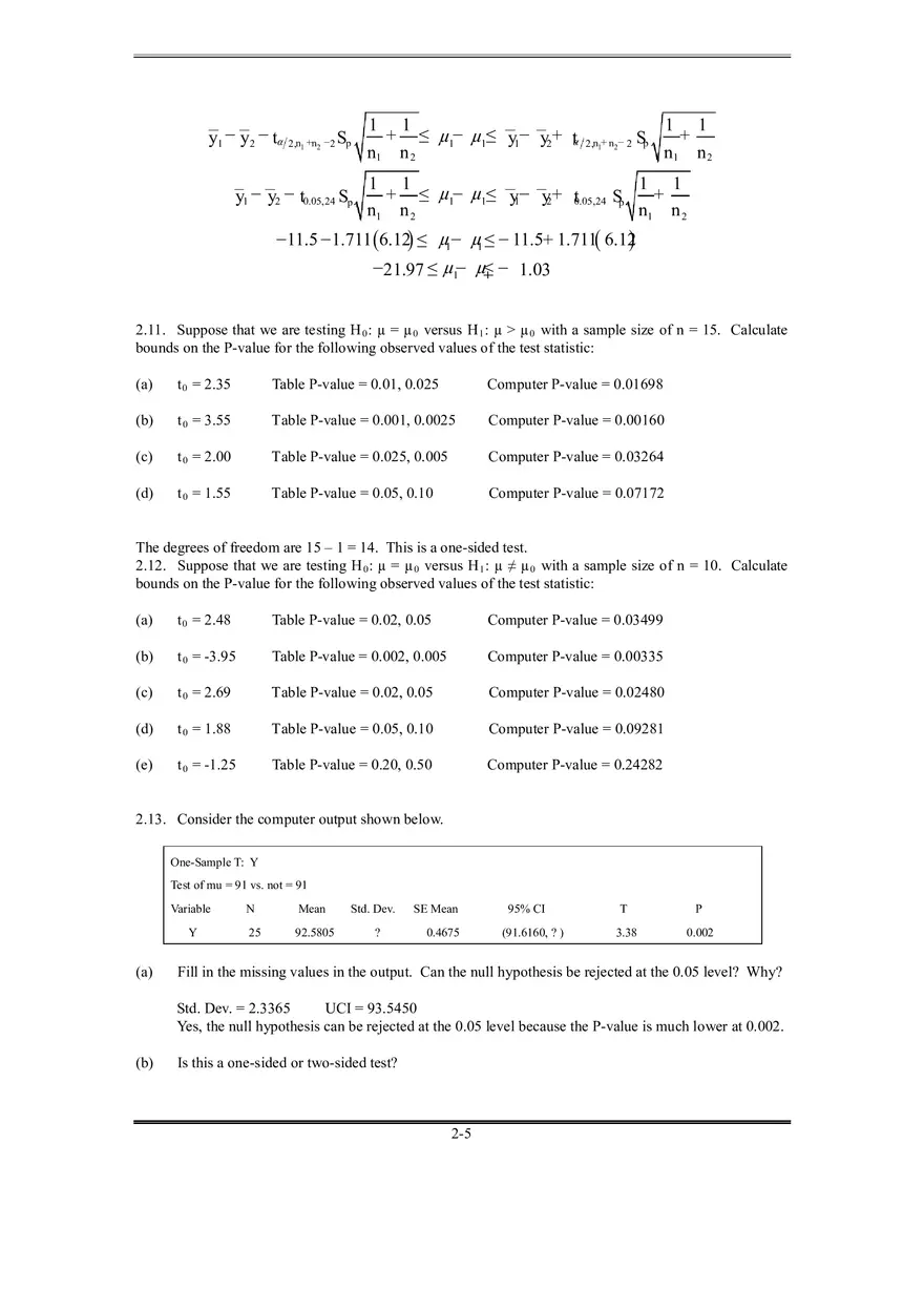 Solutions Manual for Design and Analysis of Experiments Part 1 - Page 11