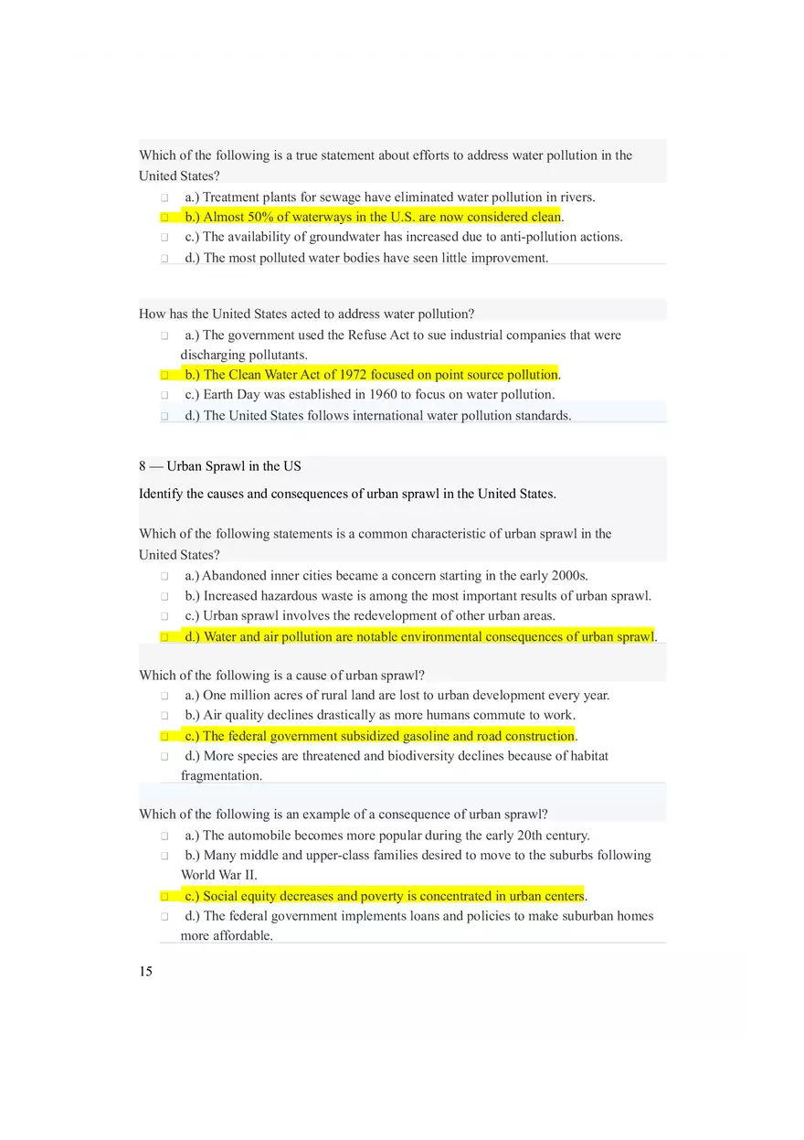 Human Population Growth Questions and Answers - Page 7