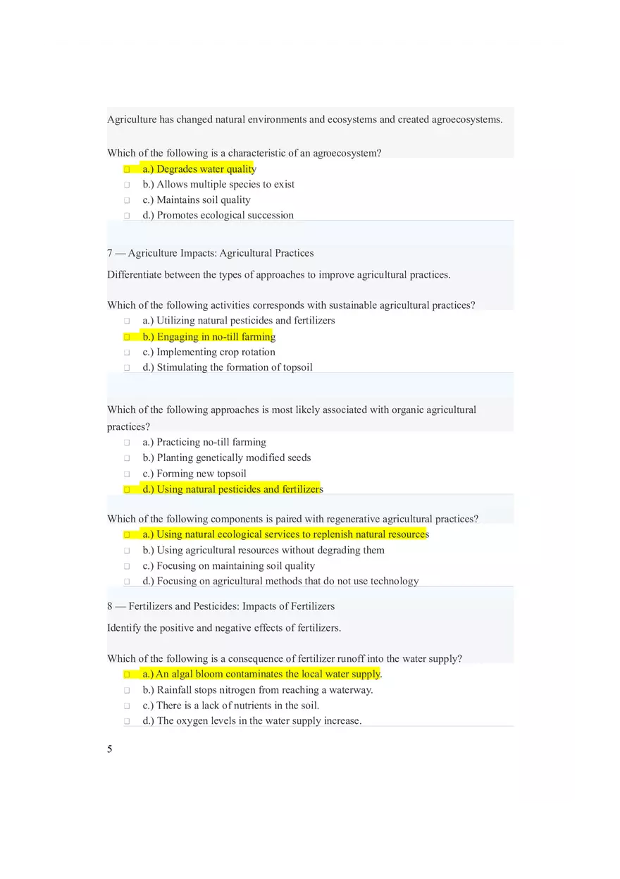 Human Population Growth Questions and Answers - Page 12