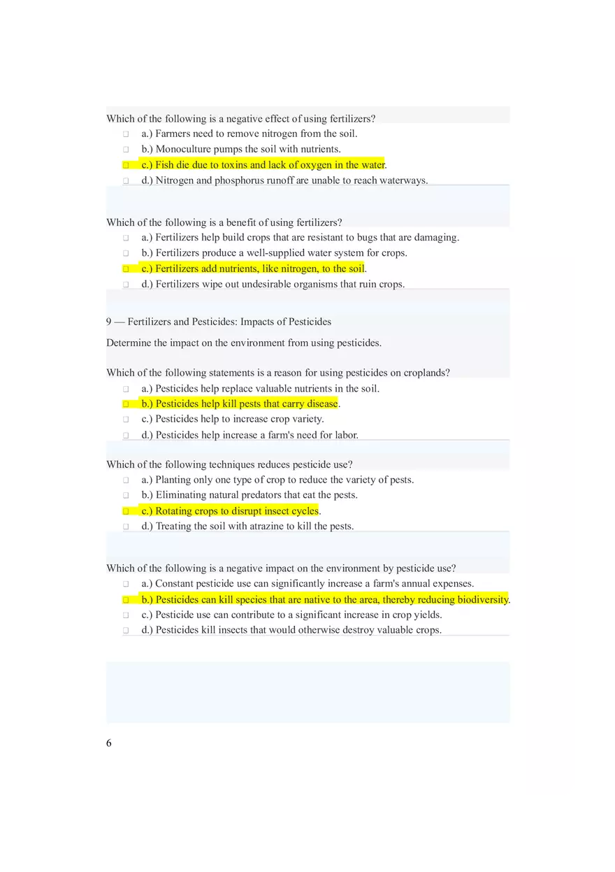 Human Population Growth Questions and Answers - Page 13