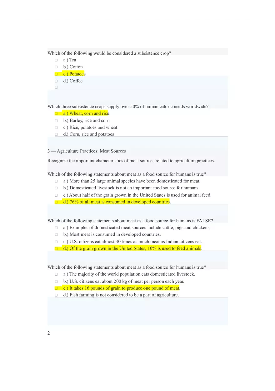 Human Population Growth Questions and Answers - Page 2