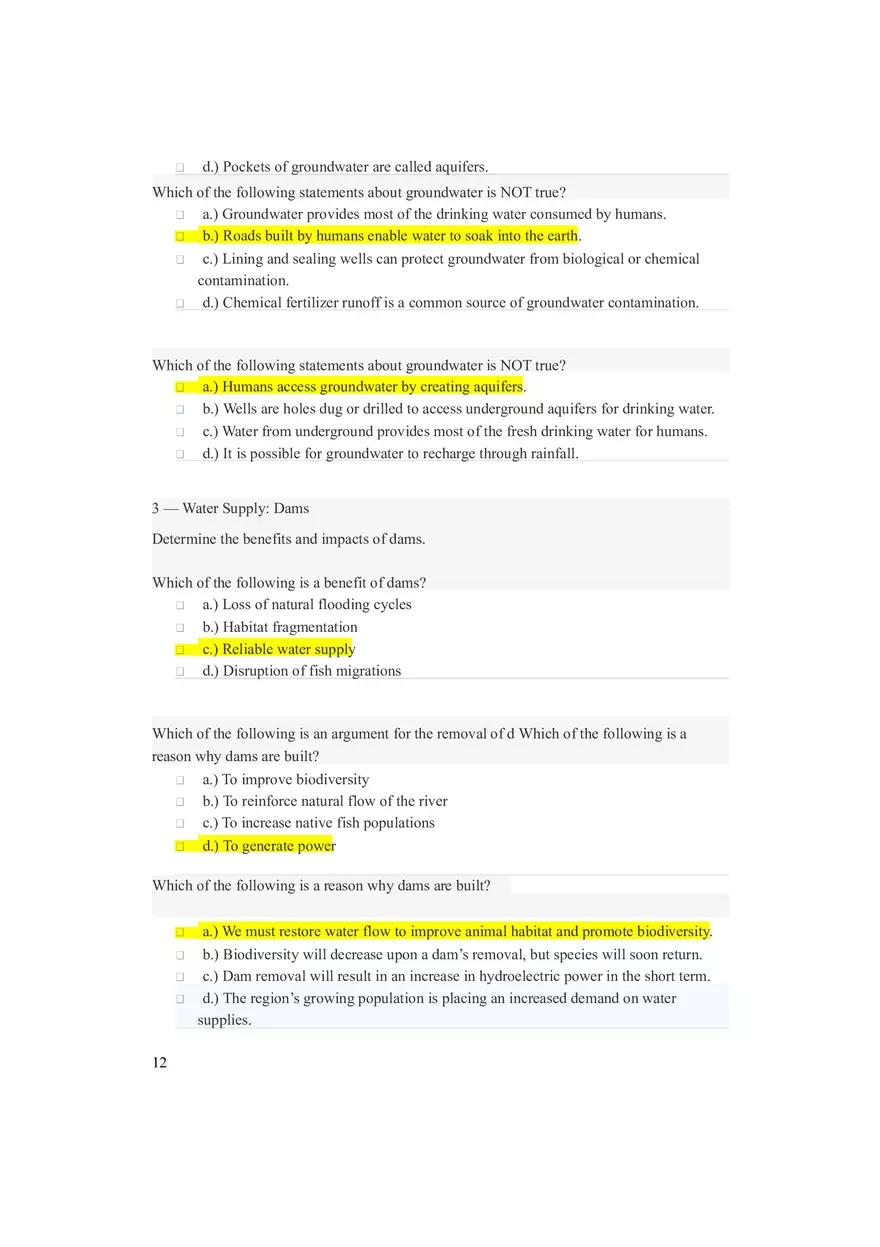 Human Population Growth Questions and Answers - Page 4